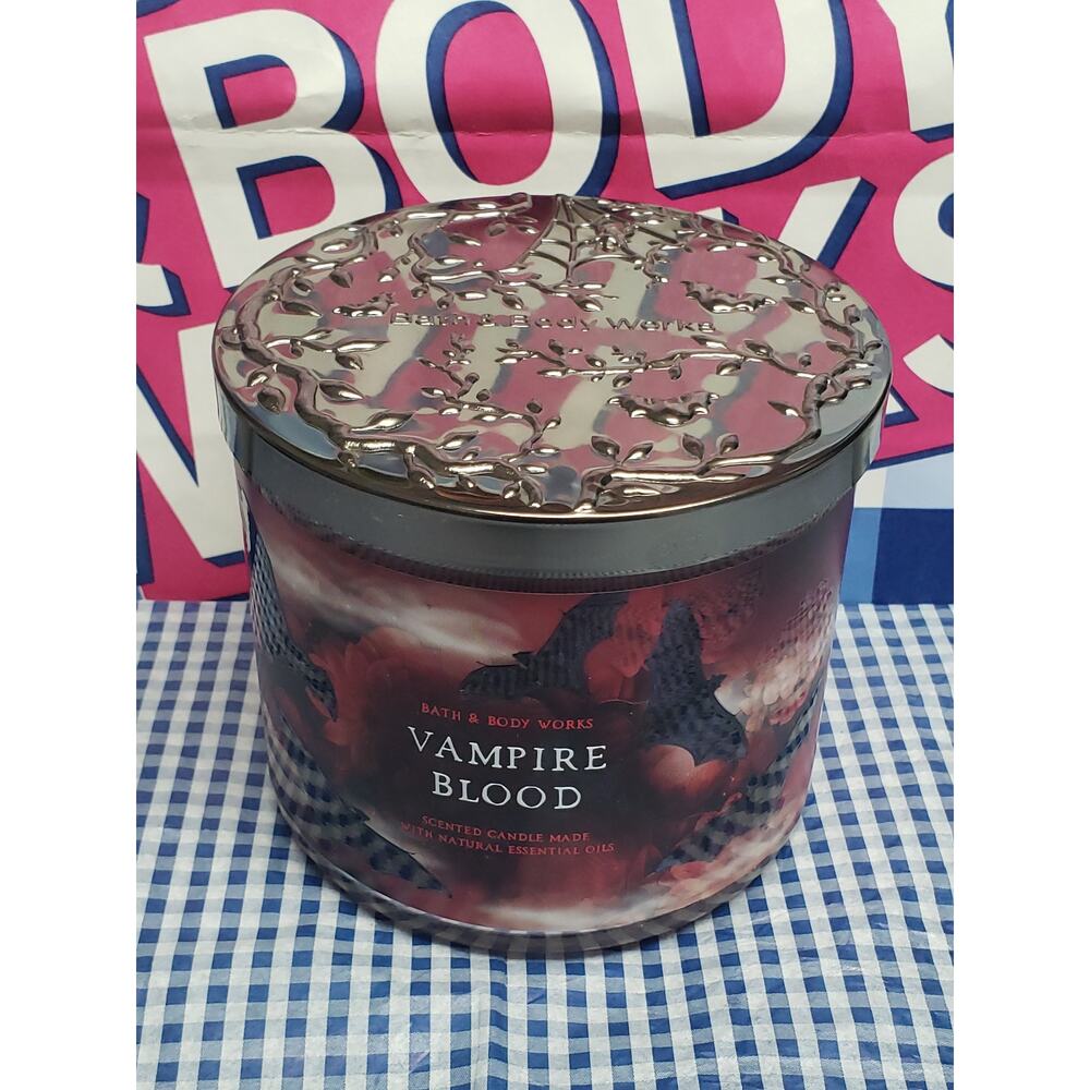 BBW Vampire Blood Large 3 Wick Candle Halloween Home Fragrance